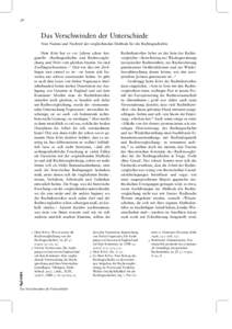 38  Das Verschwinden der Unterschiede Vom Nutzen und Nachteil der vergleichenden Methode für die Rechtsgeschichte  Rg3/2003