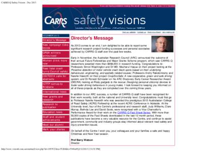 CARRS-Q Safety Visions - Dec 2013