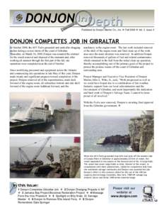 I  Published by Donjon Marine Co., Inc.  Fall 2009  Vol. 3, Issue 4 DONJON COMPLETES JOB IN GIBRALTAR