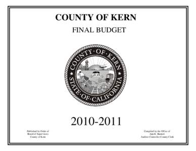 Kern County Administrative Office: Final Budget[removed]