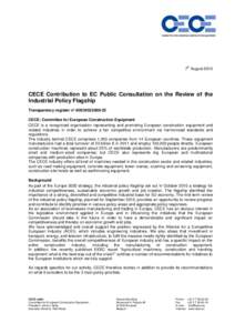 Federalism / Type approval / Noise regulation / Earth / Sociology / European Federation of Materials Handling / CE mark / Environment / Climate change policy / European Union