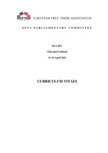 EFTA PARLIAMENTARY COMMITTEE  EEA JPC Oslo and Svalbard[removed]April 2011
