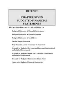 Defence Portfolio Budget Statements[removed]Section One Chapter Seven