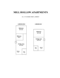MILL HOLLOW APARTMENTS 149—179 SUMMER STREET, AMHERST 2 BEDROOMS  1 BEDROOM