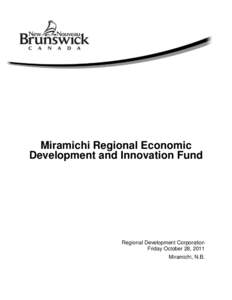 Miramichi Regional Econmoic Development and Innovation Fund