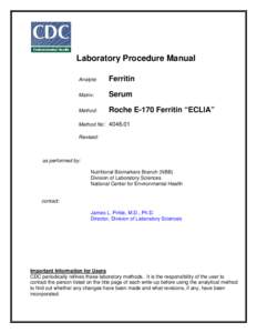 NHANES Lab Method: Ferritin