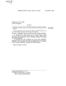 PUBLIC LAW 111–235—AUG. 16, [removed]STAT[removed]Public Law 111–235 111th Congress