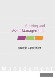 Banking and Asset Management Master in Management  Management