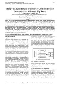 Int. J. Advanced Networking and Applications Volume No: 8, Issue No: 4(Jan-Feb 2017), Special Issue-NCBSIEnergy Efficient Data Transfer in Communication