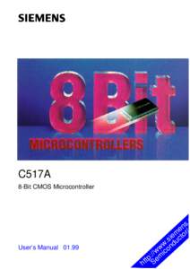 SAB-C501  C517A 8-Bit CMOS Microcontroller  User’s Manual 01.99