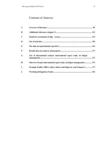 TNO rapport | R08  93 Contents of Annexes