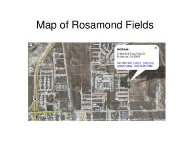 Map of Rosamond Fields  