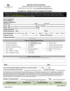 External Program Facility Request Form