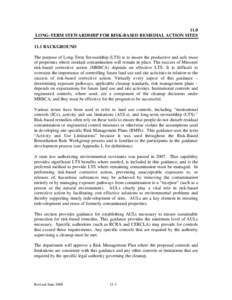 Pollution / Business / Earth / 96th United States Congress / Superfund / United States Environmental Protection Agency / Risk management / Covenant / Uniform Environmental Covenants Act / Environment / Property law / Soil contamination