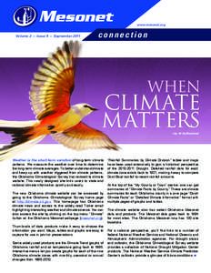 www.mesonet.org  Volume 2 — Issue 8 — September 2011 connection