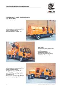 Entsorgungsfahrzeug- und Anlagenbau  ZÖLLER Micro - Refuse compaction vehicle Type HG 3 - HG 5  Refuse compaction superstructure HG 5