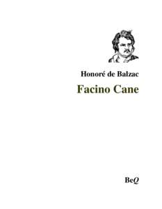 Honoré de Balzac  Facino Cane