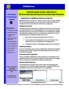 GSWBrowse  CONFIGURABLE PROGRAMMABLE LOCKABLE