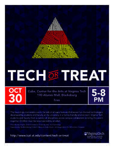 OCT  30 Cube, Center for the Arts at Virginia Tech 190 Alumni Mall, Blacksburg