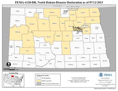 FEMA-4128-DR, North Dakota Disaster Declaration as of[removed]CANADA Divide  Burke