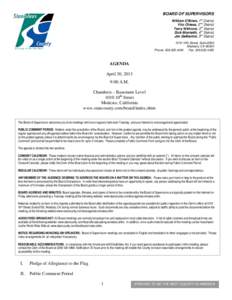 April 30, [removed]Board of Supervisors Agenda