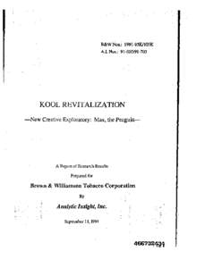 B&W Nos. : 1991-95K/10SK A.I. Nos.: [removed]KOOL REVITALIZATION -New Creative Exploratory : Max, the Penguin-
