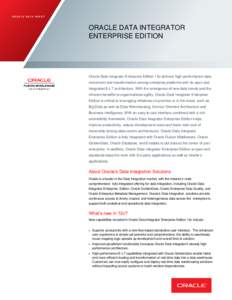 Oracle Data Integrator Data Sheet