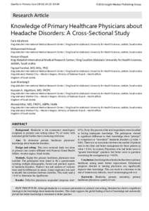 Quality in Primary Care): 83-86  2016 Insight Medical Publishing Group Research Article Research Article