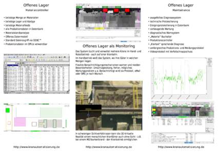 Offenes Lager  Offenes Lager Materialcontroller