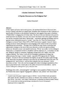 Marburg Journal of Religion: Volume 11, No. 1 (June 2006)  »Ancient Astronaut« Narrations
