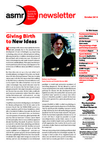 October[removed]In this issue: Giving Birth to New Ideas