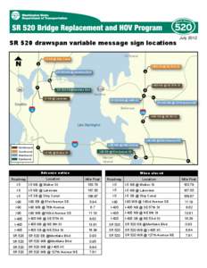 SR 520 drawspan variable message sign locations