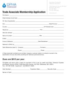 DPHA Trade Application 2013