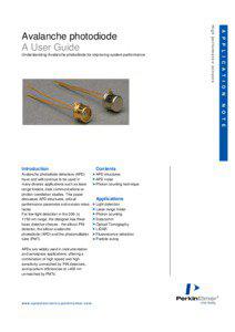 Avalanche Photodiode:  A User Guide