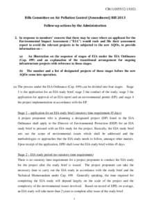 Bills Committee on Air Pollution Control (Amendment) Bill 2013