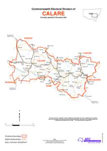 Commonwealth Electoral Division of  CALARE NSW