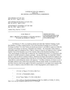 Ice hockey / Financial regulation / Sports / Corporate crime / New Deal / Securities Act / False Claims Act / U.S. Securities and Exchange Commission / Securities Exchange Act / United States securities law / United States Securities and Exchange Commission / 73rd United States Congress