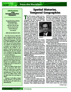 From the Meridian  June 2009 AAG Newsletter of the
