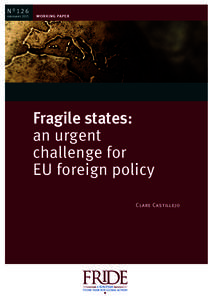 Fragile states: an urgent challenge for EU foreign policy