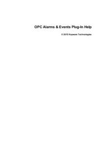 Alarms & Events Plug-In Help