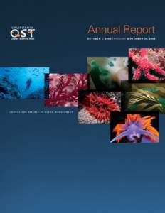 Annual Report O c t o b e r 1, [removed]t h r o u g h S e p t e m b e r 3 0, [removed]connec t ing science t o oce an m anagemen t  PHOTOS: Cover: Cordell Bank National Marine Sanctuary (NOAA/Department of Commerce), Ploc