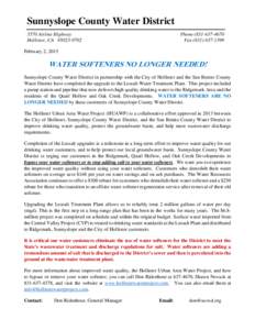 Sunnyslope County Water District 3570 Airline Highway Hollister, CA[removed]Phone[removed]Fax[removed]