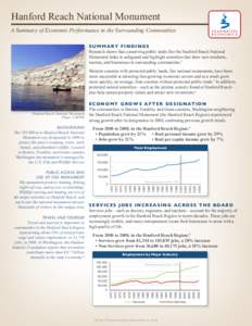 Hanford Reach National Monument A Summary of Economic Performance in the Surrounding Communities S u m m a ry F i n d i n g s Research shows that conserving public lands like the Hanford Reach National Monument helps to 