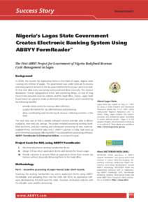 Success Story  Government Nigeria’s Lagos State Government Creates Electronic Banking System Using