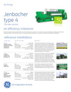 GE Energy  Jenbacher type 4 The new version