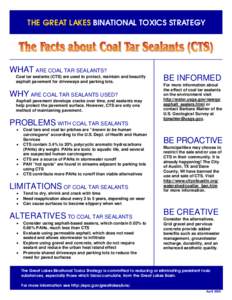 The Facts About Coal Tar Sealants (CTS) - April 2008