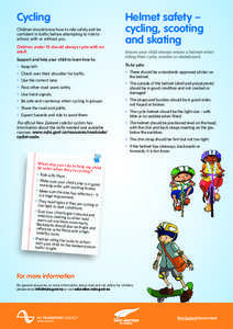 Safety tips for when children cycle and wear helmets