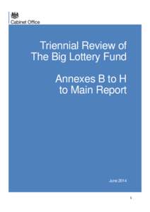 Triennial Review of The Big Lottery Fund Annexes B to H to Main Report  June 2014