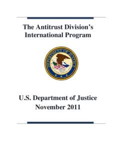 The Antitrust Division’s International Program