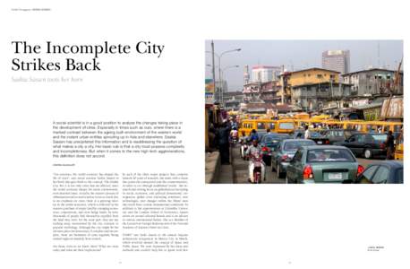 DAMN°39 magazine / SASKIA SASSEN  The Incomplete City Strikes Back Saskia Sassen toots her horn